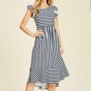 AYNARA STRIPPED DRESS NWOT